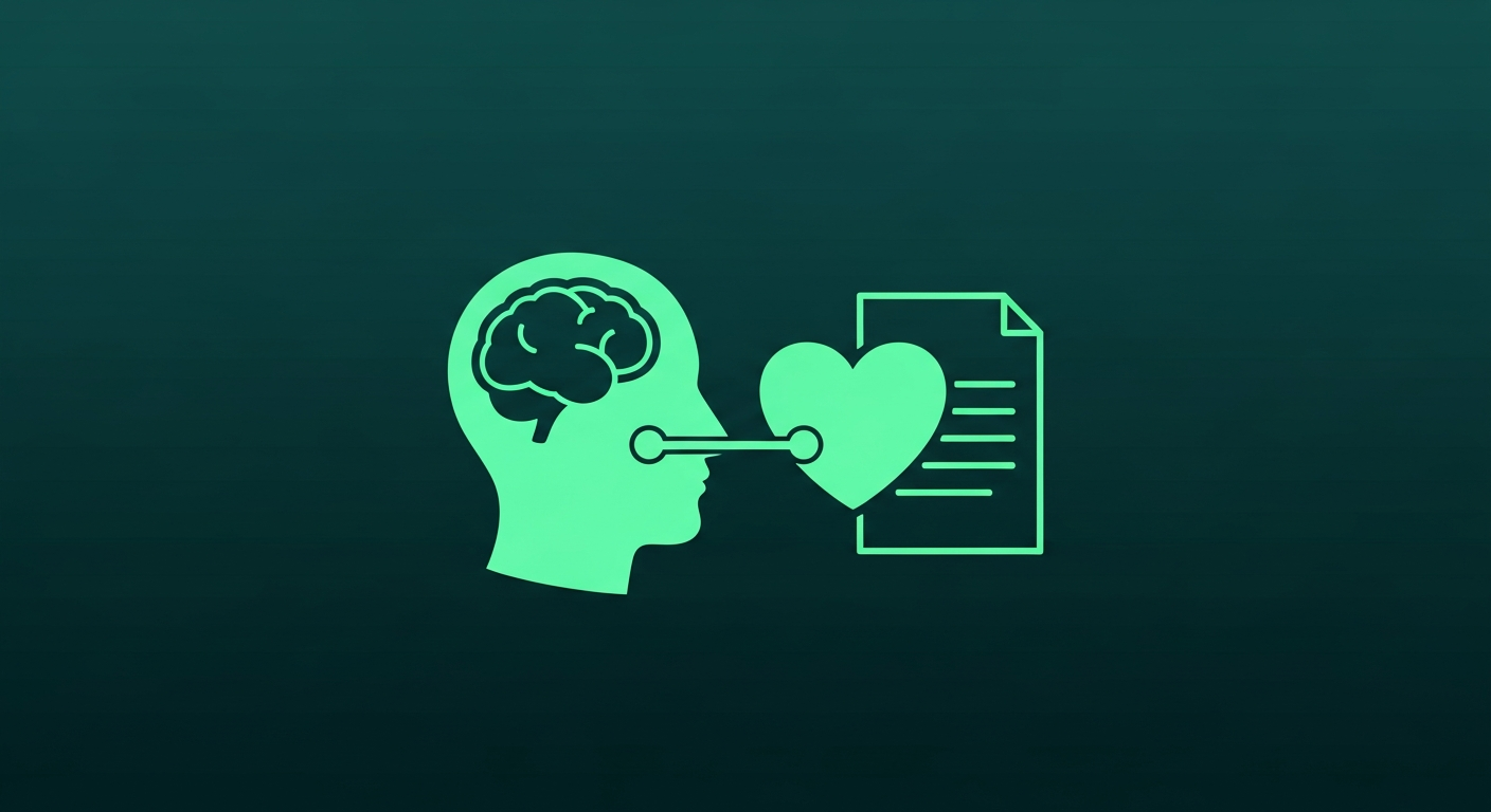 Editorial illustration of a mind icon combined with a medical claim form and a heart, symbolizing behavioral health billing