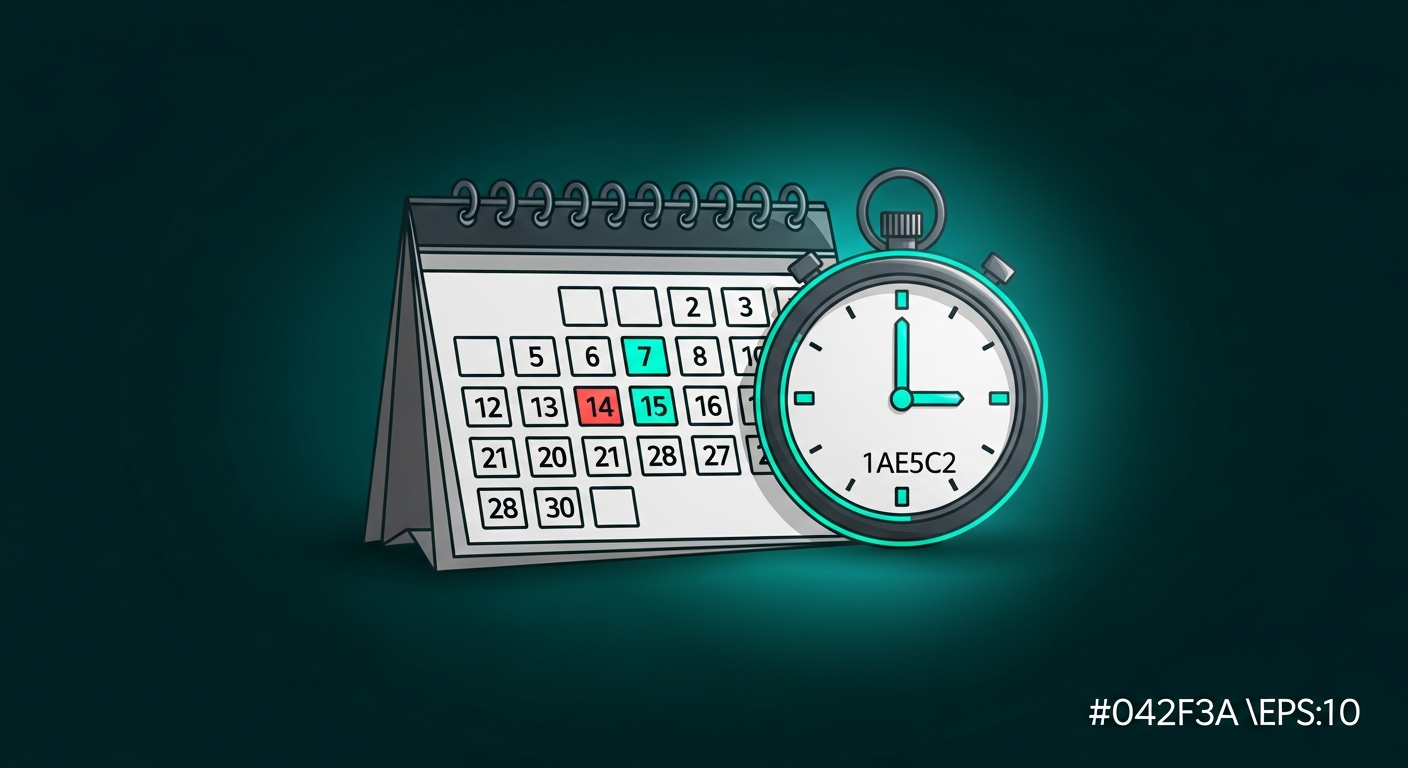 Editorial illustration of a stopwatch laid across a stack of medical claim forms, representing payer timely filing deadlines